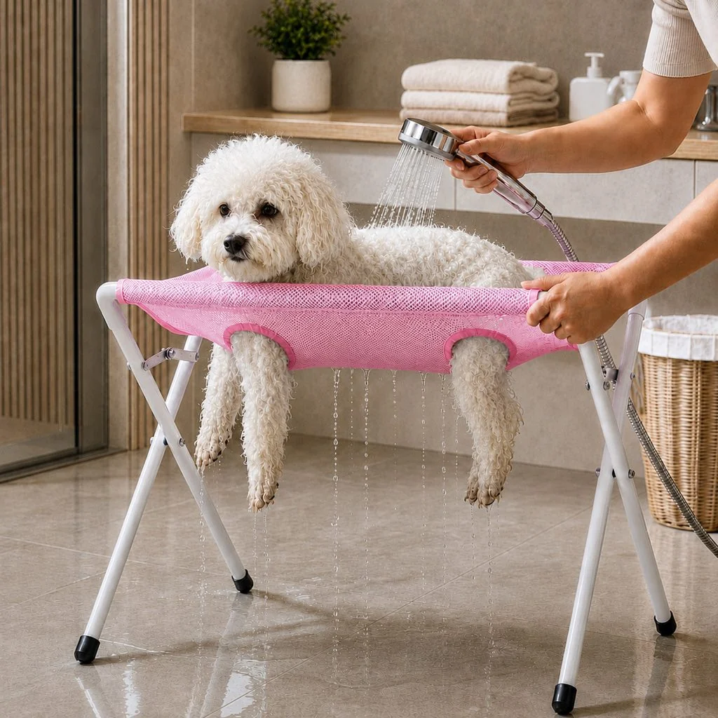Foldable Elevated Dog Grooming Hammock