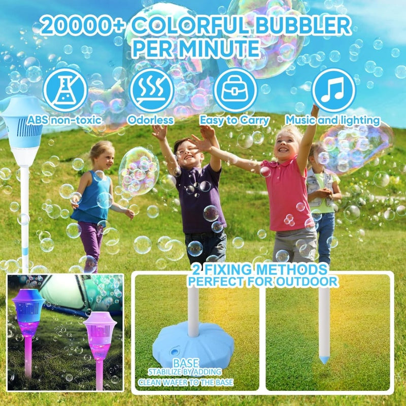 Automatic Standing Bubble Machine with LED Lights &amp; Music