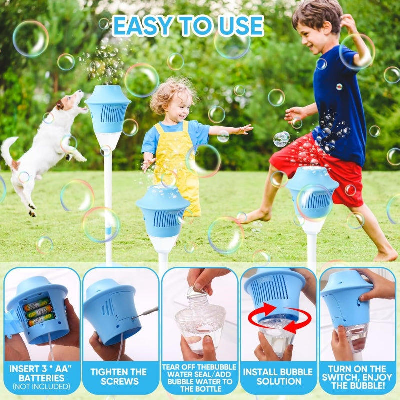 Automatic Standing Bubble Machine with LED Lights &amp; Music